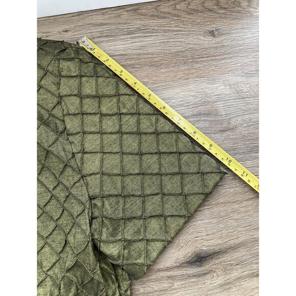 Vtg Handmade Womens 2 Pc Suit Unsized Measures 10 M Skirt & Top Green Retroglam - Picture 7 of 11